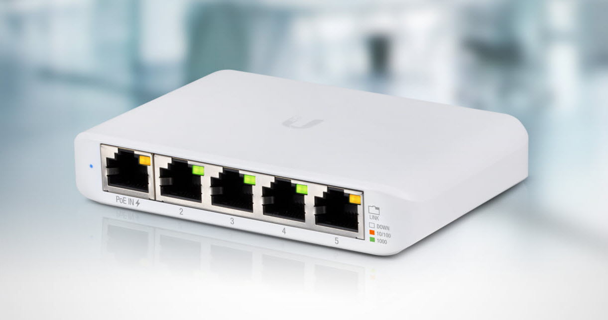 Ubiquiti USWFlexMini UniFi Switch Compact Gigabit 5Port 802.3af/at